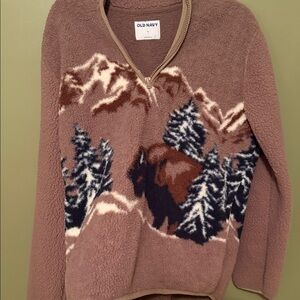 Old Navy Sherpa Sweater with Buffalo